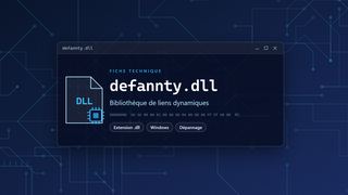 Visuel technique du fichier defannty.dll, bibliothèque de liens dynamiques de Windows