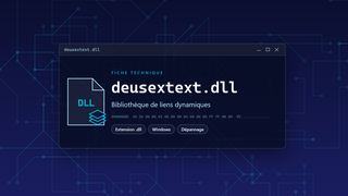 Visuel technique du fichier deusextext.dll, bibliothèque de liens dynamiques de Windows