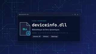 Visuel technique du fichier deviceinfo.dll, bibliothèque de liens dynamiques de Windows