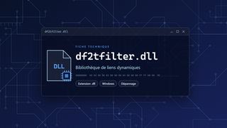 Visuel technique du fichier df2tfilter.dll, bibliothèque de liens dynamiques de Windows