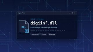 Visuel technique du fichier digiinf.dll, bibliothèque de liens dynamiques de Windows
