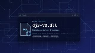 Visuel technique du fichier djr-70.dll, bibliothèque de liens dynamiques de Windows