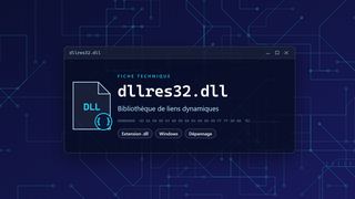 Visuel technique du fichier dllres32.dll, bibliothèque de liens dynamiques de Windows