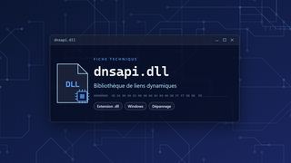 Visuel technique du fichier dnsapi.dll, bibliothèque de liens dynamiques de Windows