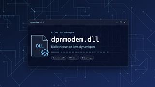 Visuel technique du fichier dpnmodem.dll, bibliothèque de liens dynamiques de Windows