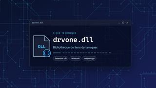 Visuel technique du fichier drvone.dll, bibliothèque de liens dynamiques de Windows