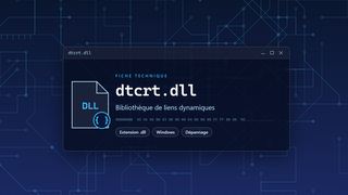 Visuel technique du fichier dtcrt.dll, bibliothèque de liens dynamiques de Windows