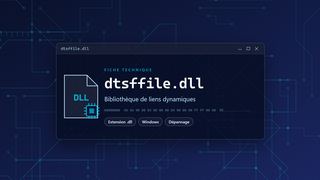 Visuel technique du fichier dtsffile.dll, bibliothèque de liens dynamiques de Windows