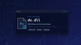 Visuel technique du fichier dx.dll, bibliothèque de liens dynamiques de Windows
