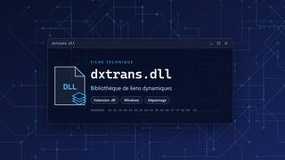 Visuel technique du fichier dxtrans.dll, bibliothèque de liens dynamiques de Windows
