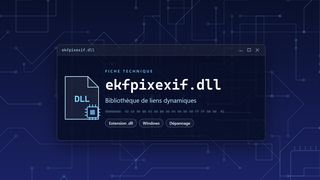 Visuel technique du fichier ekfpixexif.dll, bibliothèque de liens dynamiques de Windows