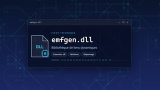 Visuel technique du fichier emfgen.dll, bibliothèque de liens dynamiques de Windows