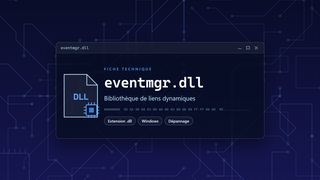 Visuel technique du fichier eventmgr.dll, bibliothèque de liens dynamiques de Windows