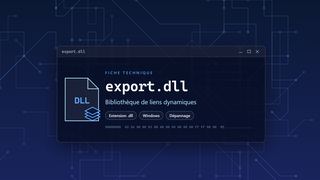 Visuel technique du fichier export.dll, bibliothèque de liens dynamiques de Windows
