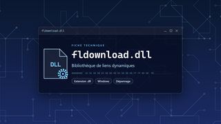 Visuel technique du fichier fldownload.dll, bibliothèque de liens dynamiques de Windows