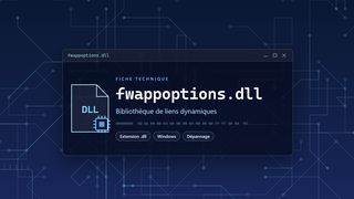 Visuel technique du fichier fwappoptions.dll, bibliothèque de liens dynamiques de Windows