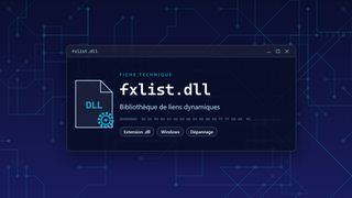 Visuel technique du fichier fxlist.dll, bibliothèque de liens dynamiques de Windows