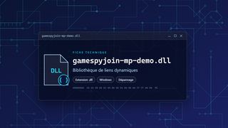 Visuel technique du fichier gamespyjoin-mp-demo.dll, bibliothèque de liens dynamiques de Windows