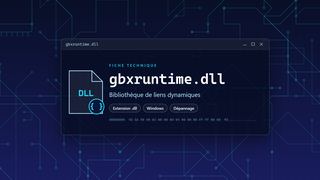 Visuel technique du fichier gbxruntime.dll, bibliothèque de liens dynamiques de Windows