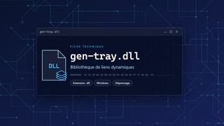 Visuel technique du fichier gen-tray.dll, bibliothèque de liens dynamiques de Windows