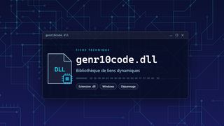 Visuel technique du fichier genr10code.dll, bibliothèque de liens dynamiques de Windows