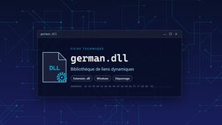 Visuel technique du fichier german.dll, bibliothèque de liens dynamiques de Windows