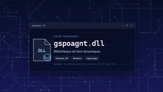 Visuel technique du fichier gspoagnt.dll, bibliothèque de liens dynamiques de Windows