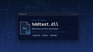 Visuel technique du fichier hddtest.dll, bibliothèque de liens dynamiques de Windows