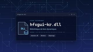 Visuel technique du fichier hfxgui-kr.dll, bibliothèque de liens dynamiques de Windows