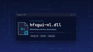 Visuel technique du fichier hfxgui-nl.dll, bibliothèque de liens dynamiques de Windows