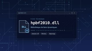 Visuel technique du fichier hpbf2010.dll, bibliothèque de liens dynamiques de Windows