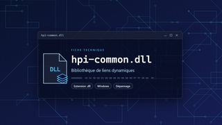Visuel technique du fichier hpi-common.dll, bibliothèque de liens dynamiques de Windows