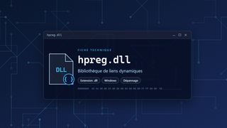 Visuel technique du fichier hpreg.dll, bibliothèque de liens dynamiques de Windows