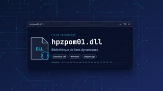 Visuel technique du fichier hpzpom01.dll, bibliothèque de liens dynamiques de Windows