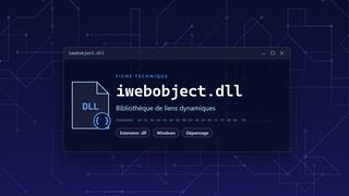 Visuel technique du fichier iwebobject.dll, bibliothèque de liens dynamiques de Windows