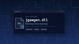 Visuel technique du fichier jgewgen.dll, bibliothèque de liens dynamiques de Windows