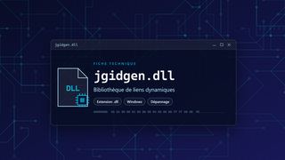 Visuel technique du fichier jgidgen.dll, bibliothèque de liens dynamiques de Windows