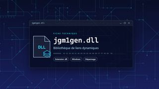 Visuel technique du fichier jgm1gen.dll, bibliothèque de liens dynamiques de Windows