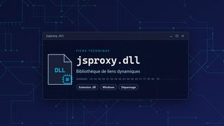 Visuel technique du fichier jsproxy.dll, bibliothèque de liens dynamiques de Windows