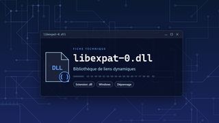 Visuel technique du fichier libexpat-0.dll, bibliothèque de liens dynamiques de Windows