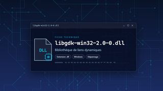Visuel technique du fichier libgdk-win32-2.0-0.dll, bibliothèque de liens dynamiques de Windows