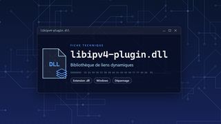 Visuel technique du fichier libipv4-plugin.dll, bibliothèque de liens dynamiques de Windows