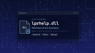 Visuel technique du fichier lprhelp.dll, bibliothèque de liens dynamiques de Windows