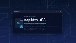 Visuel technique du fichier mapidrv.dll, bibliothèque de liens dynamiques de Windows