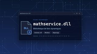 Visuel technique du fichier mathservice.dll, bibliothèque de liens dynamiques de Windows