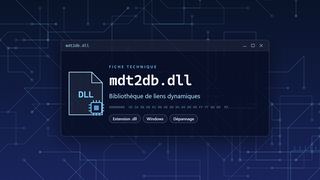 Visuel technique du fichier mdt2db.dll, bibliothèque de liens dynamiques de Windows