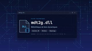 Visuel technique du fichier mdt2g.dll, bibliothèque de liens dynamiques de Windows