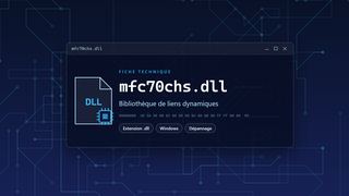 Visuel technique du fichier mfc70chs.dll, bibliothèque de liens dynamiques de Windows