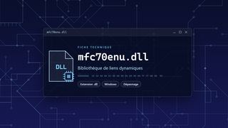 Visuel technique du fichier mfc70enu.dll, bibliothèque de liens dynamiques de Windows