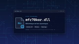Visuel technique du fichier mfc70kor.dll, bibliothèque de liens dynamiques de Windows